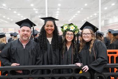 Students at the 2024 Doane winter commencement